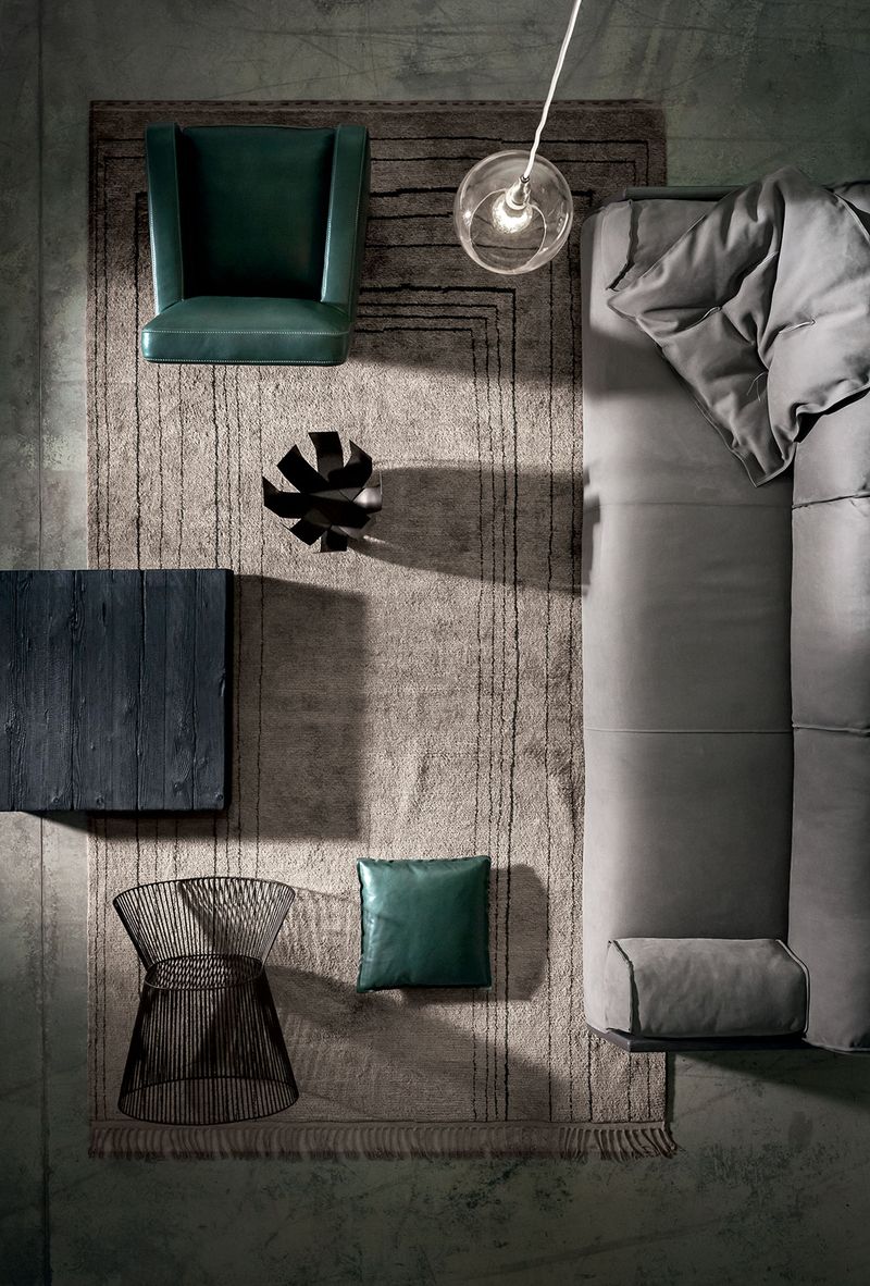 Baxter Ковер Berbere Light Grey + Dark Brown | Pattern B от Baxter — в интерьере