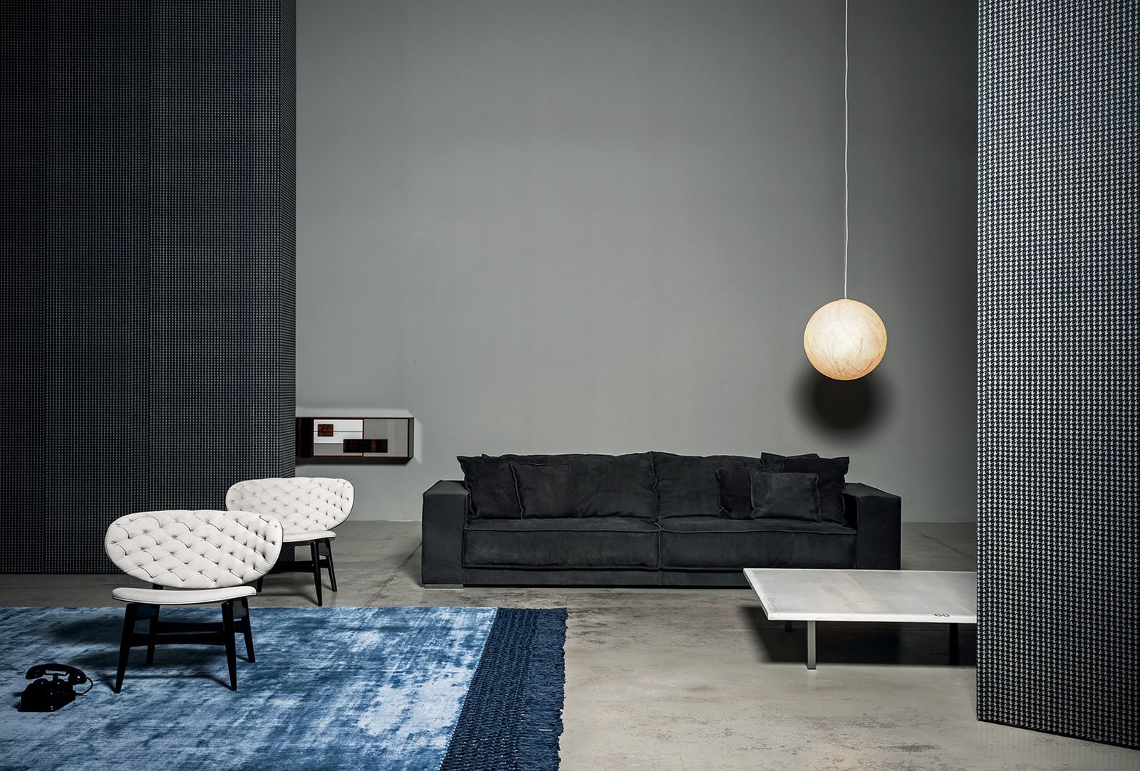 Baxter Ковер Fringes Azure + Blue от Baxter — в интерьере