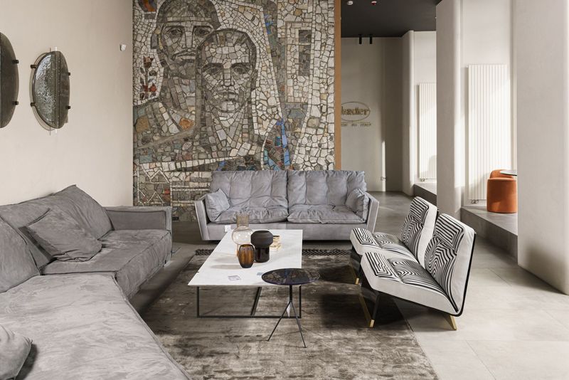 Baxter Ковер Fringes Grigio + Antracite от Baxter — в интерьере