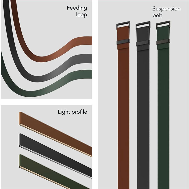 Flos Люстра Kit Belt pelle naturale от Flos — в интерьере