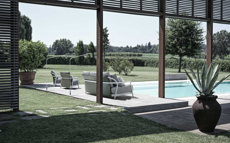 Flexform Уличный диван Alison Outdoor от Flexform — в интерьере