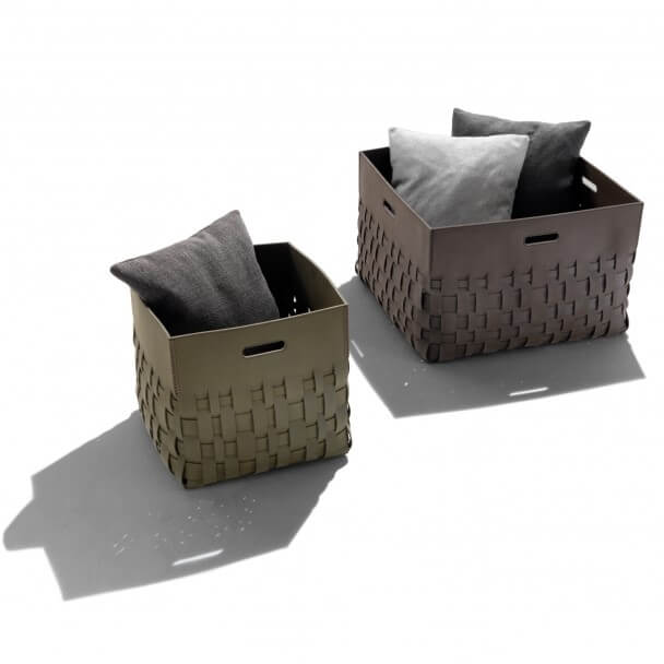 Flexform Уличная кожаная корзина Cesta Outdoor от Flexform