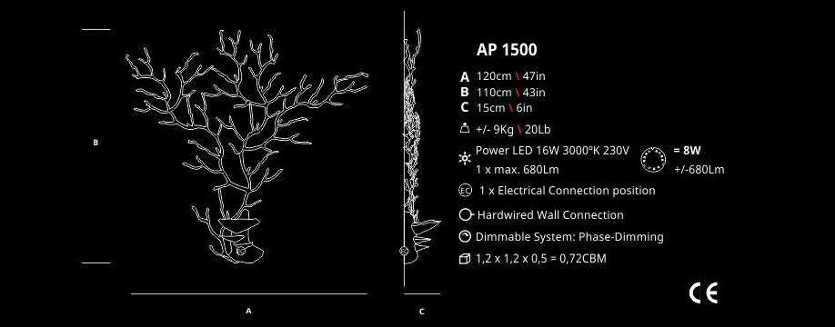 Serip Бра Coral AP1500 от Serip