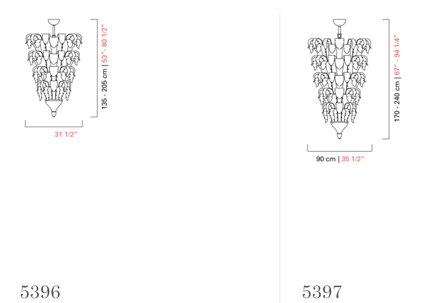 Barovier & Toso Подвесной светильник Piume 5396/5397 от Barovier & Toso