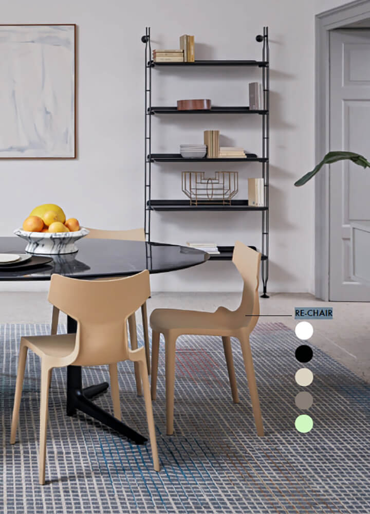 Kartell Стул Re-chair Black/White от Kartell — в интерьере